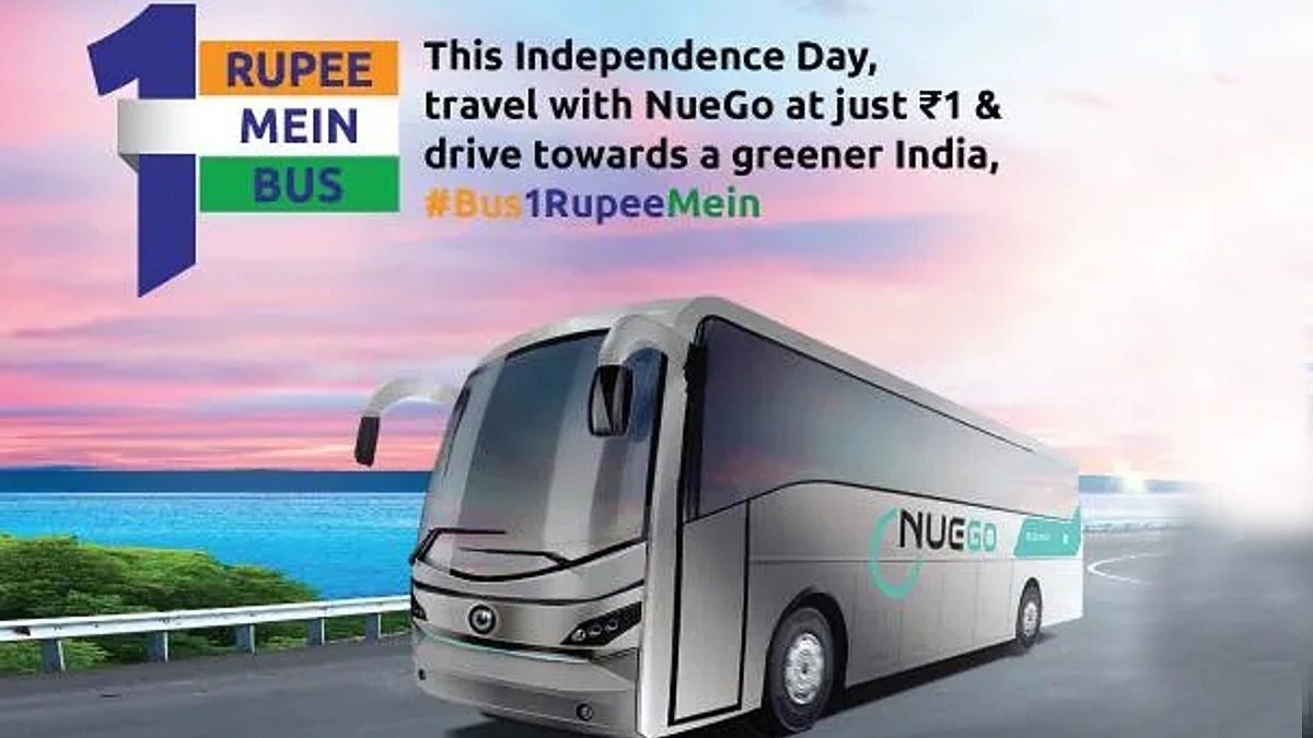 NueGo Electric AC Bus: 'Bus1RupeeMein' campaign launched on July 4th